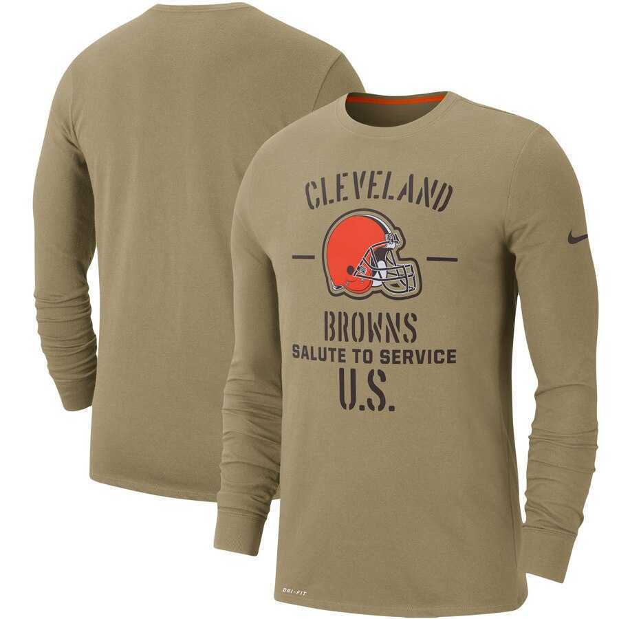 Men's Cleveland Browns Nike Tan 2019 Salute to Service Sideline Performance Long Sleeve Shirt,We sell and wholesale Men's Cleveland Browns Nike Tan 2019 Salute to Service Sideline Performance Long Sleeve Shirt on line form chian!